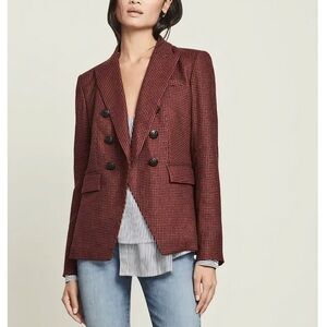 Veronica Beard Dickey Miller Houndstooth Wool-Blend Blazer Jacket
